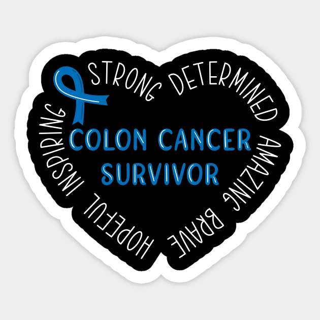 Colon Cancer Survivor Sticker by TheBestHumorApparel